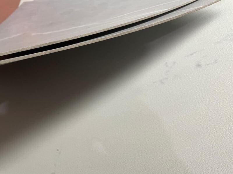 Infographic showing the layers of homogeneous vs heterogeneous vinyl